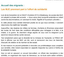Accueil des migrants :  les MJC prennent part à l’effort de solidarité