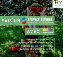 Participation à la dynamique écoresponsable auprès du public et à la programmation culturelle et artistique du centre. (Paris 13ème)