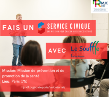Service civique à l’association « Le Souffle » (Paris, 75)