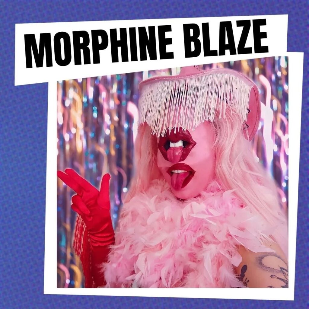 Morphine Blaze - Drag Queen ayant performé au festival - https://www.instagram.com/morphine_blaze/